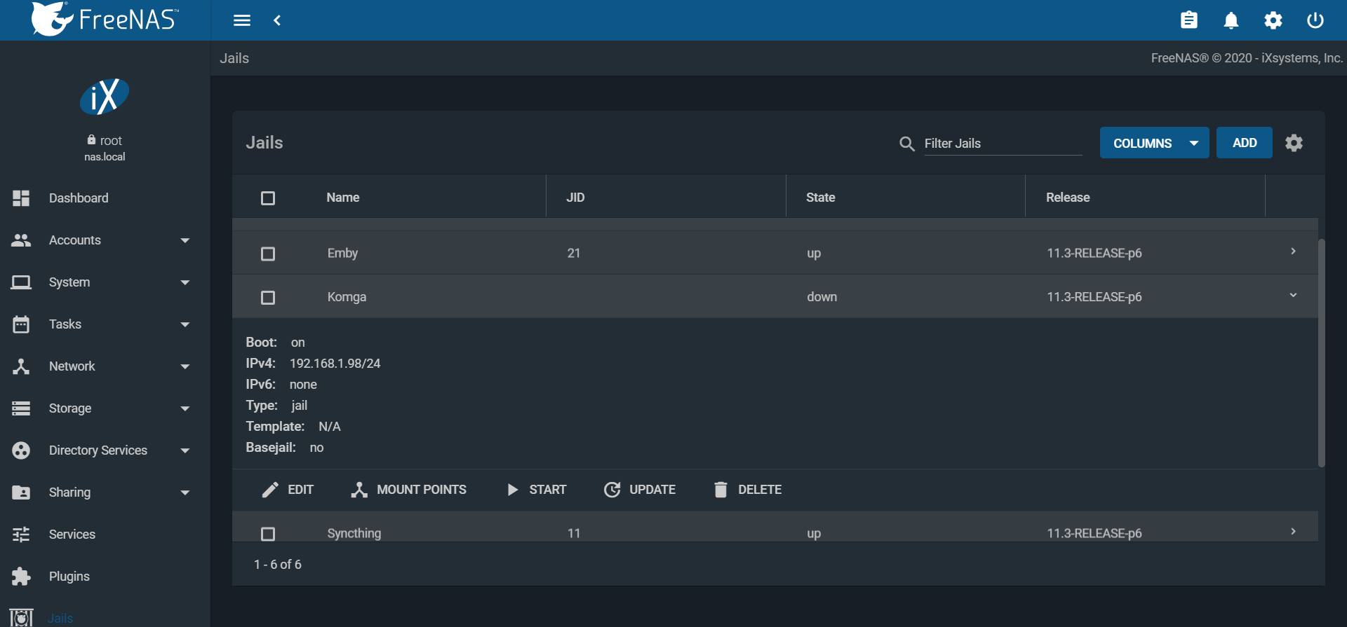Komga jail in Jails page